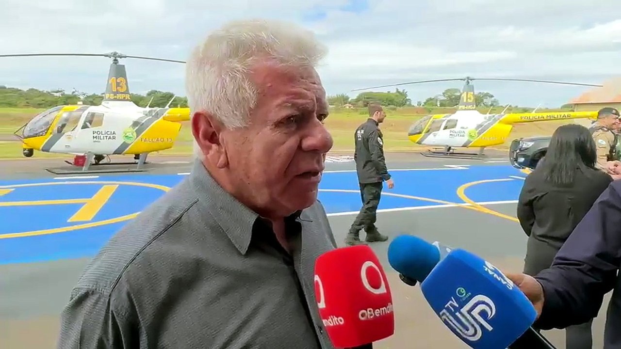 Prefeito Fernando Scanavaca na inauguração da Base Aérea em Umuarama