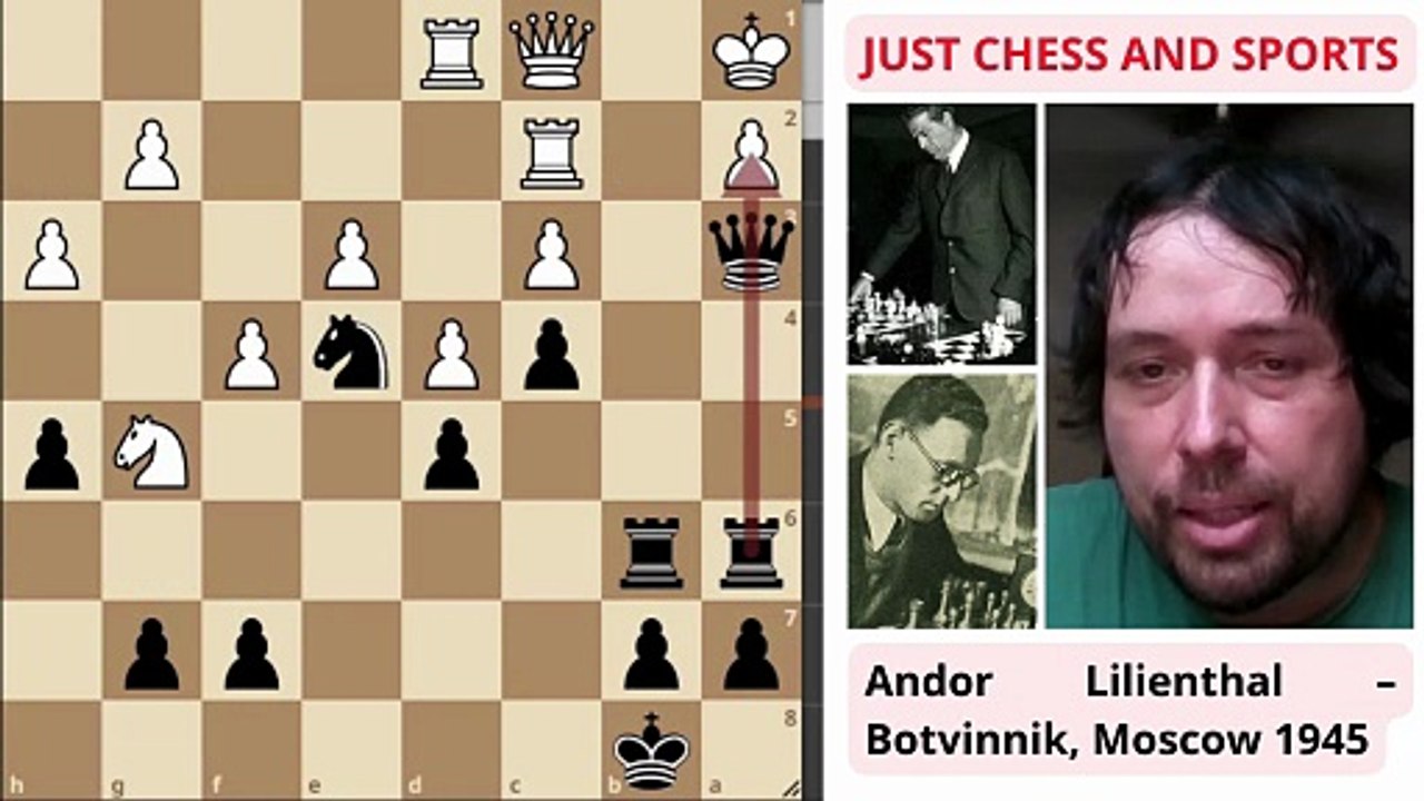 Mikhail Botvinnik ganando con tácticas de ajedrez (1)