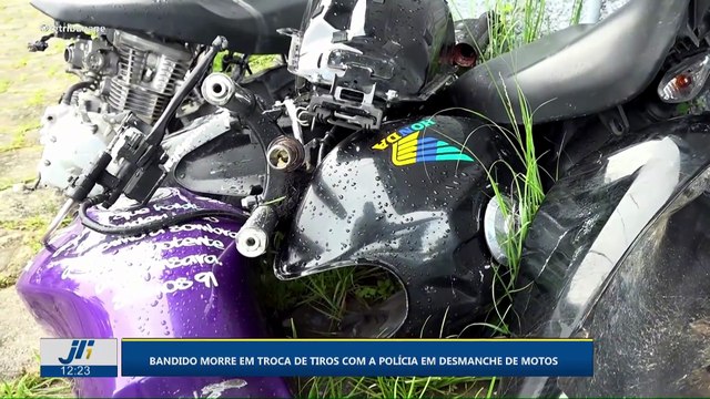 Bandido morre em troca de tiros com a Polícia em desmanche de motos