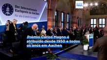 Mario Draghi recebe Prémio Carlos Magno: "Pela primeira vez na história moderna estamos sós, juntos"