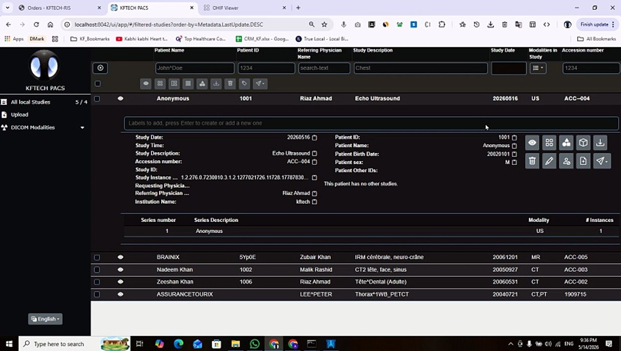 Radiology Information System Practical Workflow