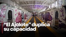 Inauguran Ajolote con trenes anteriores y nuevos