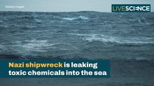Leaking German Shipwreck From The 1940's Era