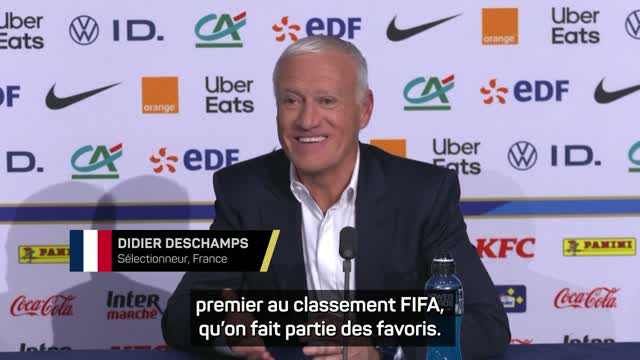 Bleus - Deschamps : "Il n'y a pas de souci de faire partie des équipes favorites”