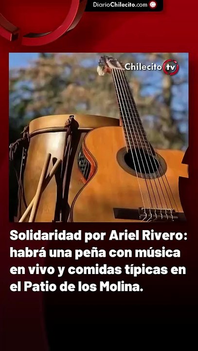 Solidaridad por Ariel Rivero: habrá una peña con música en vivo y comidas típicas en el Patio de los Molina.