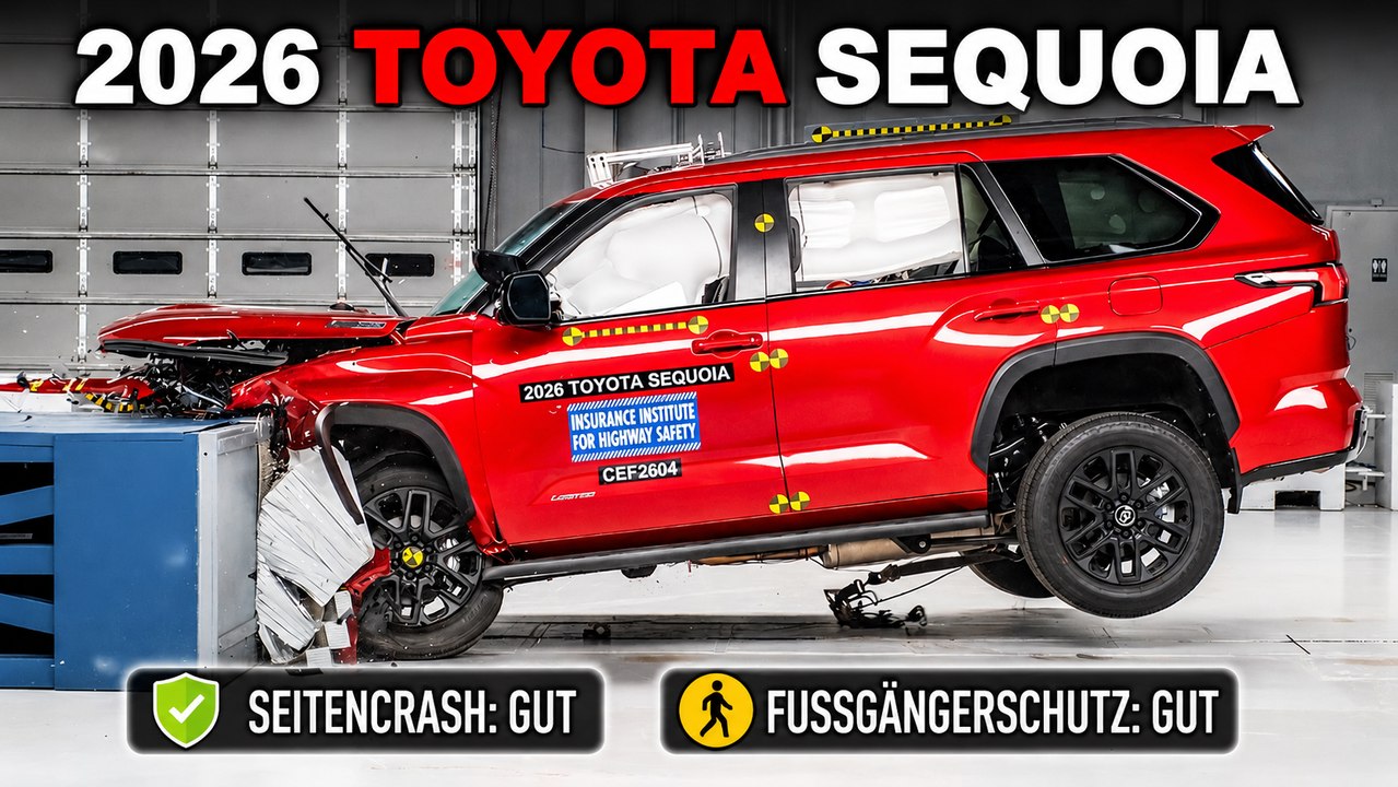 2026 Toyota Sequoia IIHS Crashtest: Große SUV-Sicherheit