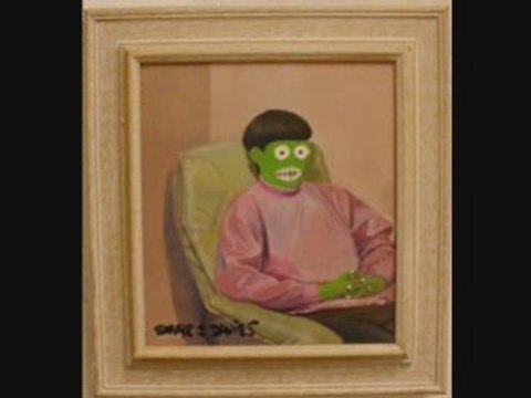 Self Portrait as an Alien a painting by Barrie J Davies 2006