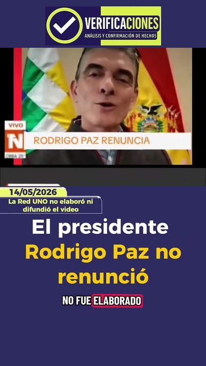 El presidente Rodrigo Paz no renunció