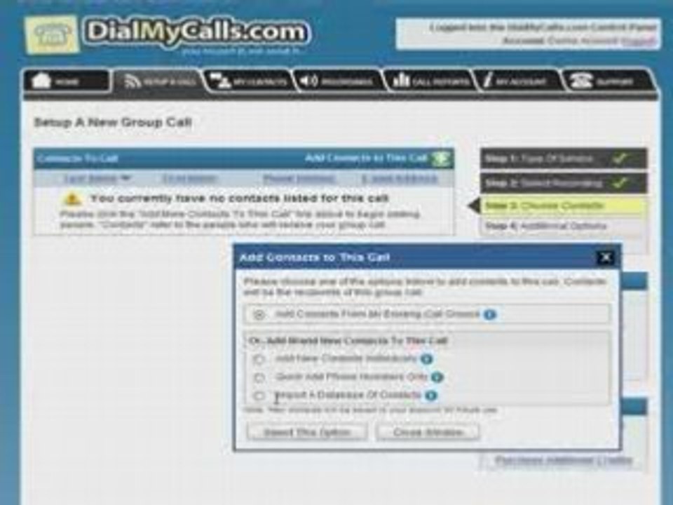 DialMyCalls: Call Setup For First Timers