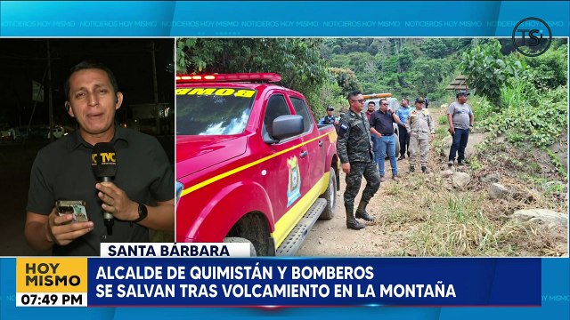 Alcalde de Quimistán y bomberos se salvan tras volcamiento