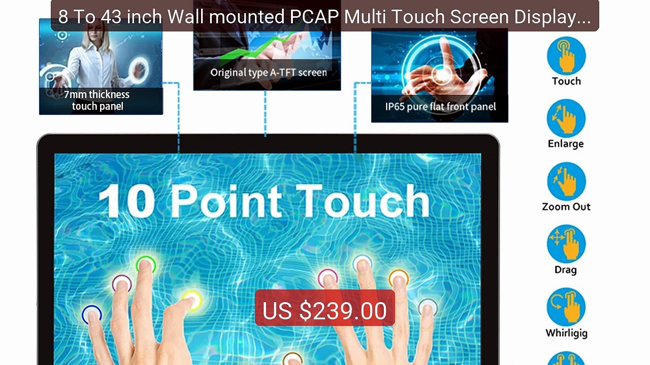8 To 43 inch Wall mounted PCAP Multi Touch Screen Display Tou... — Amazing Value 2026 | Must Have!