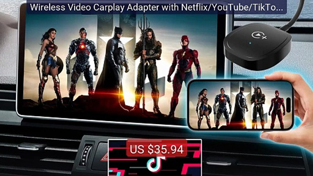 Wireless Video Carplay Adapter with Netflix/YouTube/TikTok/Google P... — Top Rated 2026 | Buy Now!