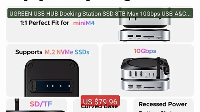 UGREEN USB HUB Docking Station SSD 8TB Max 10Gbps USB-A&C Port... — Hot Deal 2026 | Limited Offer!