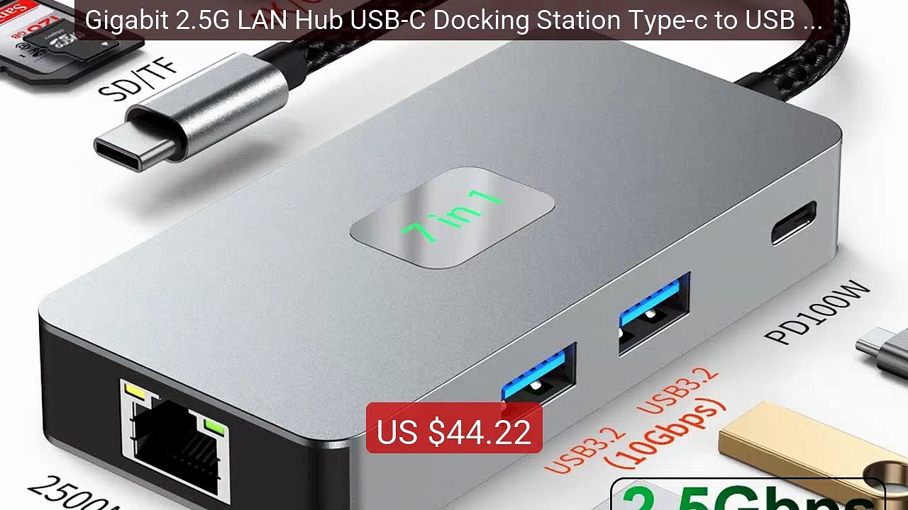 Gigabit 2.5G LAN Hub USB-C Docking Station Type-c to USB 3.2 4K60 ... — Best Deal 2026 | Shop Now!