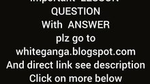 important lesson question with answer
