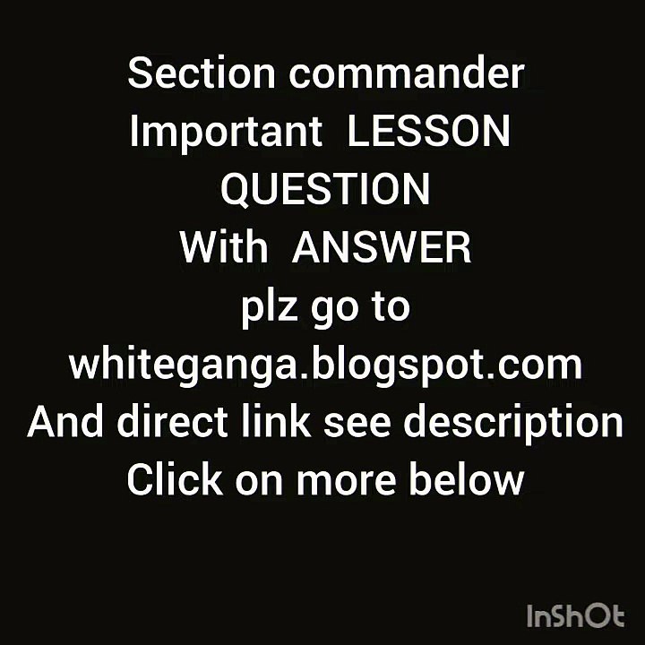 important lesson question with answer