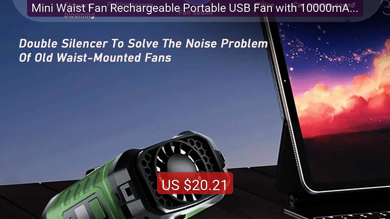 Mini Waist Fan Rechargeable Portable USB Fan with 10000mAh Power Ba... — Top Rated 2026 | Buy Now!