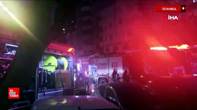 Şişli'de korkutan yangın: Motosikletten çıkan alevler binayı sardı