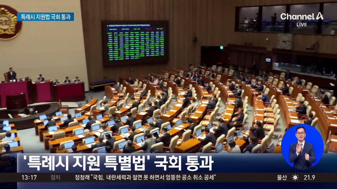 특례시 지원 특별법 국회 통과…자치 권한 확대