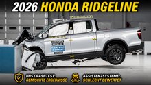 Honda Ridgeline 2026 IIHS Crashtest mit überraschendem Ergebnis