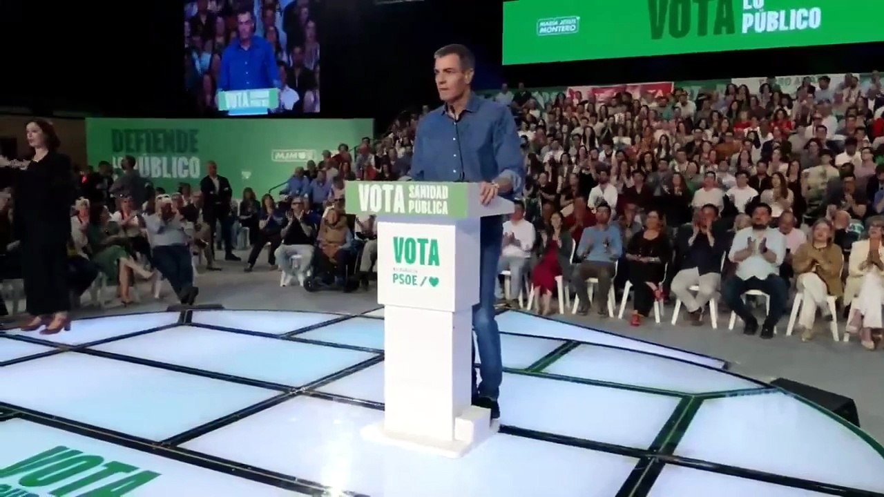 Sánchez: "Andalucía tiene un freno y se llama PP y Vox. Pero sí tiene una única solución, que es María Jesús Montero"