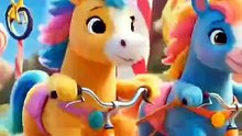 Cute horse cartoon video
