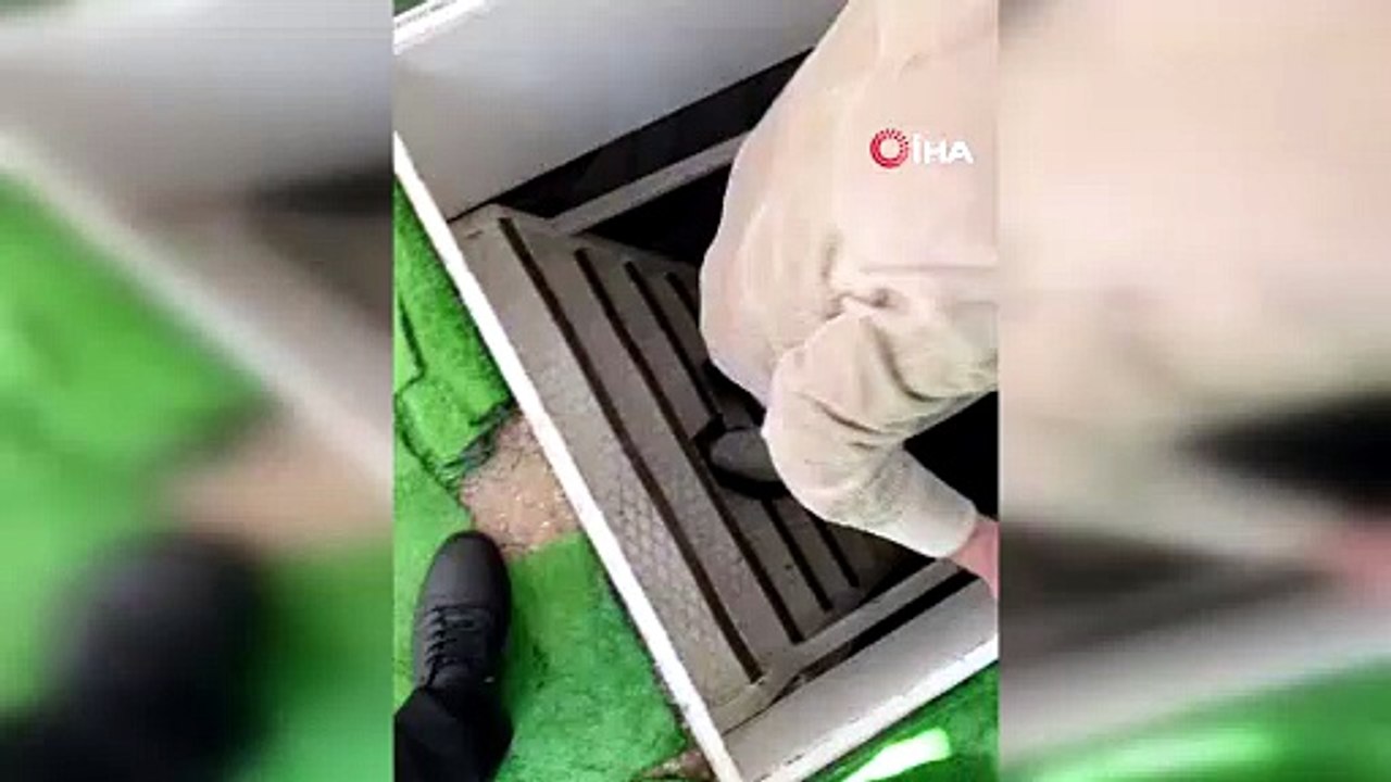 Eskişehir’de belediye operasyonunda gözaltına alınan şüphelinin bahçesine gömülü gizli oda bulundu