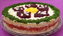 RUSSIAN salad cake