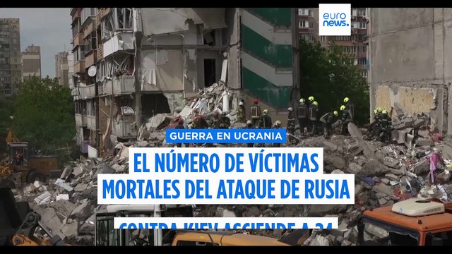 Un ataque masivo de Rusia deja 24 muertos y decenas de desaparecidos en Ucrania