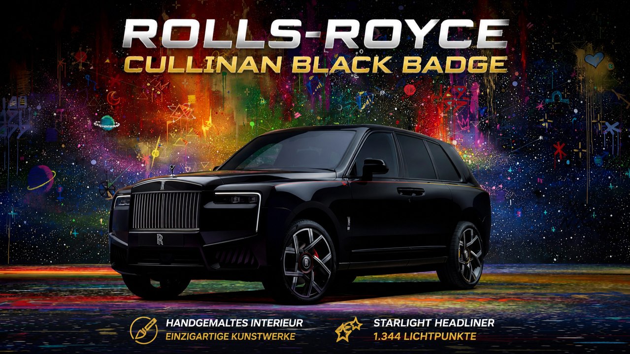 Rolls-Royce Cullinan Black Badge als fahrende Luxusgalerie