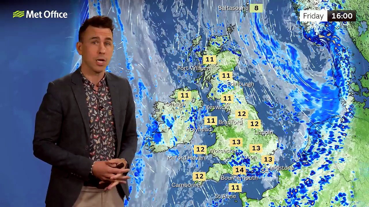 Met Office Friday Afternoon Weather Forecast 15/05/2026