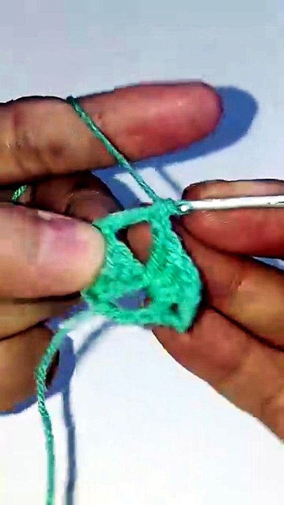 Crochet hair scarf