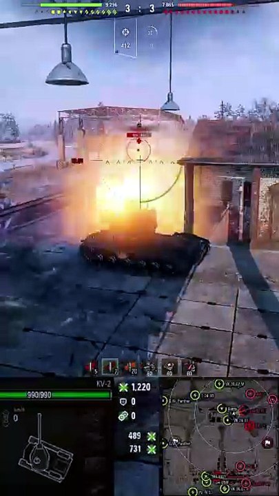 KV-2 3.6K DMG, 8 frags, 1 VS 4