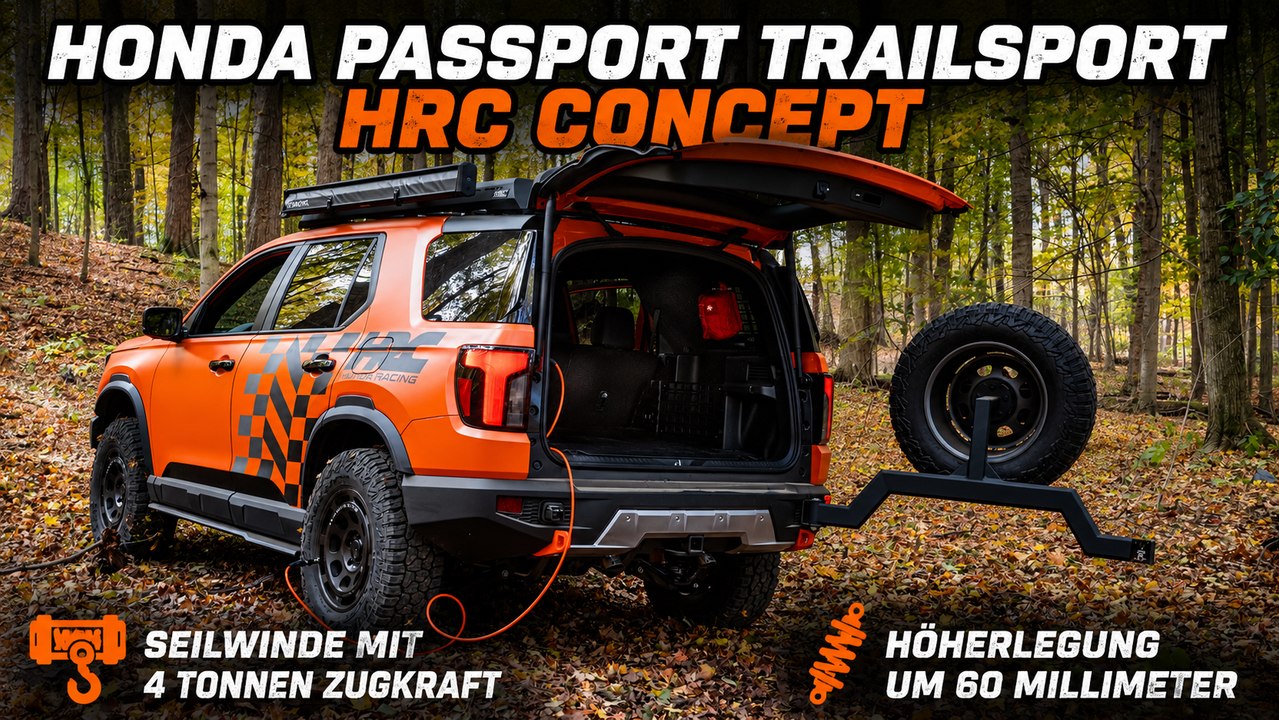 Honda Passport TrailSport HRC Concept mit Dachzelt und Seilwinde