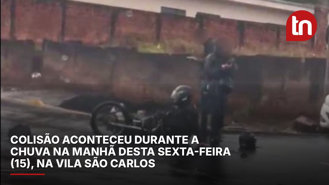 Moto e carro se envolvem em acidente próximo à Praça das Abelhas em Apucarana
