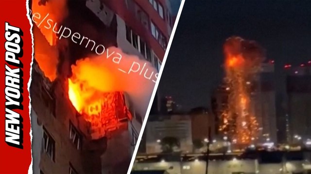 Ukraine drone strikes Russian apartment building after massive Russian air assault on Kyiv