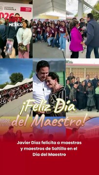 📌 El alcalde Javier Díaz reconoció en redes la labor de maestras y maestros de Saltillo, agradeciendo su vocación y compromiso en la formación de niñas, niños y jóvenes, en el marco del Día del Maestro 📚🎓.