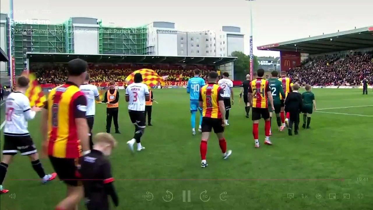 Partick Thistle Vs Dunfermline 1 half Premiership Play-Off Semi-Final: 2 leg  Agg(1-1)