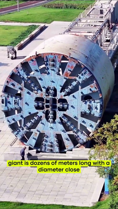 Subway tunnels aren't blasted—this steel giant digs and builds simultaneously! 🚇⚙️ #TBM #Engineering