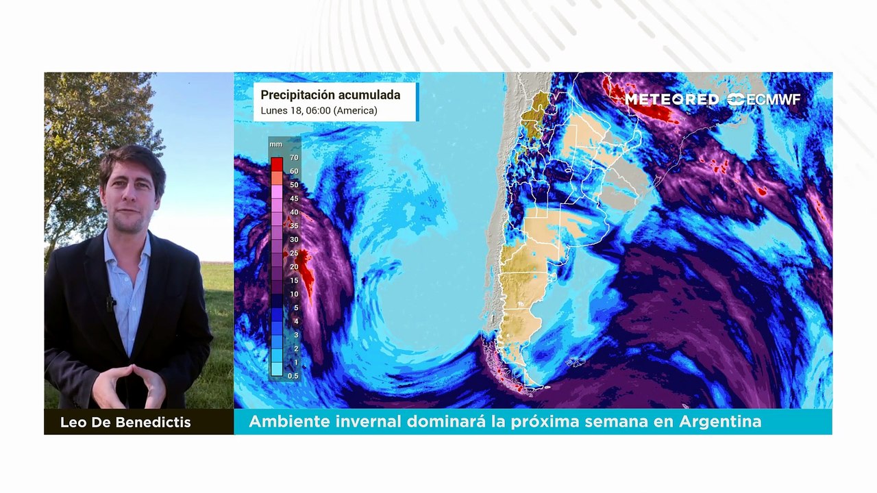 Ambiente invernal dominará la próxima semana en Argentina