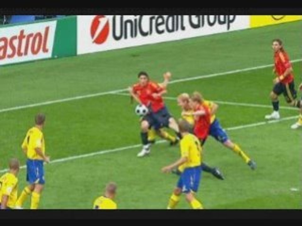 Video Sweden vs Spain 1-2 Highlights euro 2008