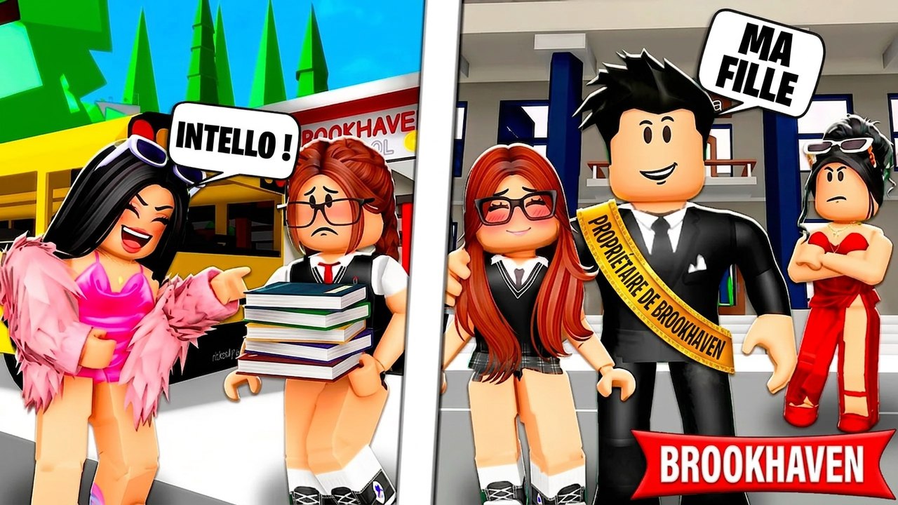 Personne ne savait que l’intello était la fille du propriétaire de Brookhaven ! Roblox