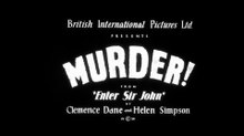 Asesinato 1930 - HD 1080 - Español Completa - Dir: Alfred Hitchcock