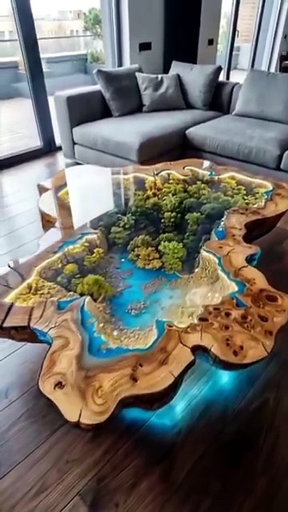 Epoxy resin table new design