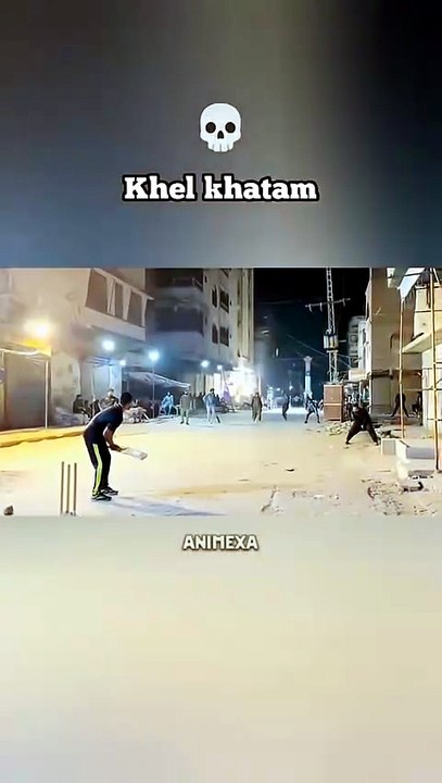 Khel khatam💀💀 cricket shot gone wrong #gullycricket #viralshorts #cricket #shorts #funnymoments #new