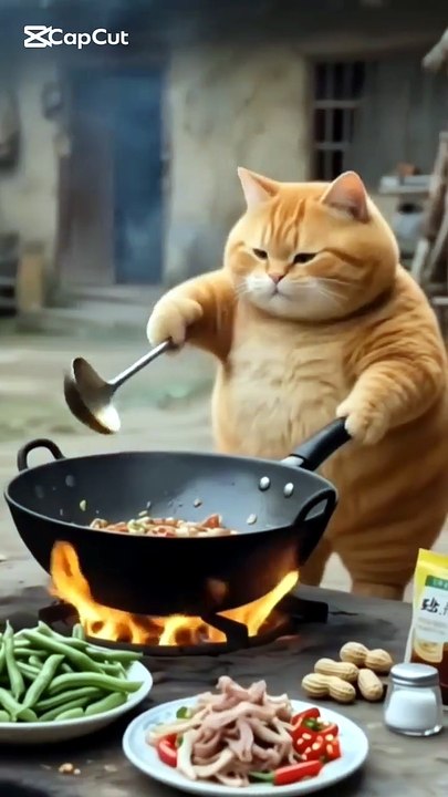 Cat Cooking Curry 😻🍚🌶️🥗