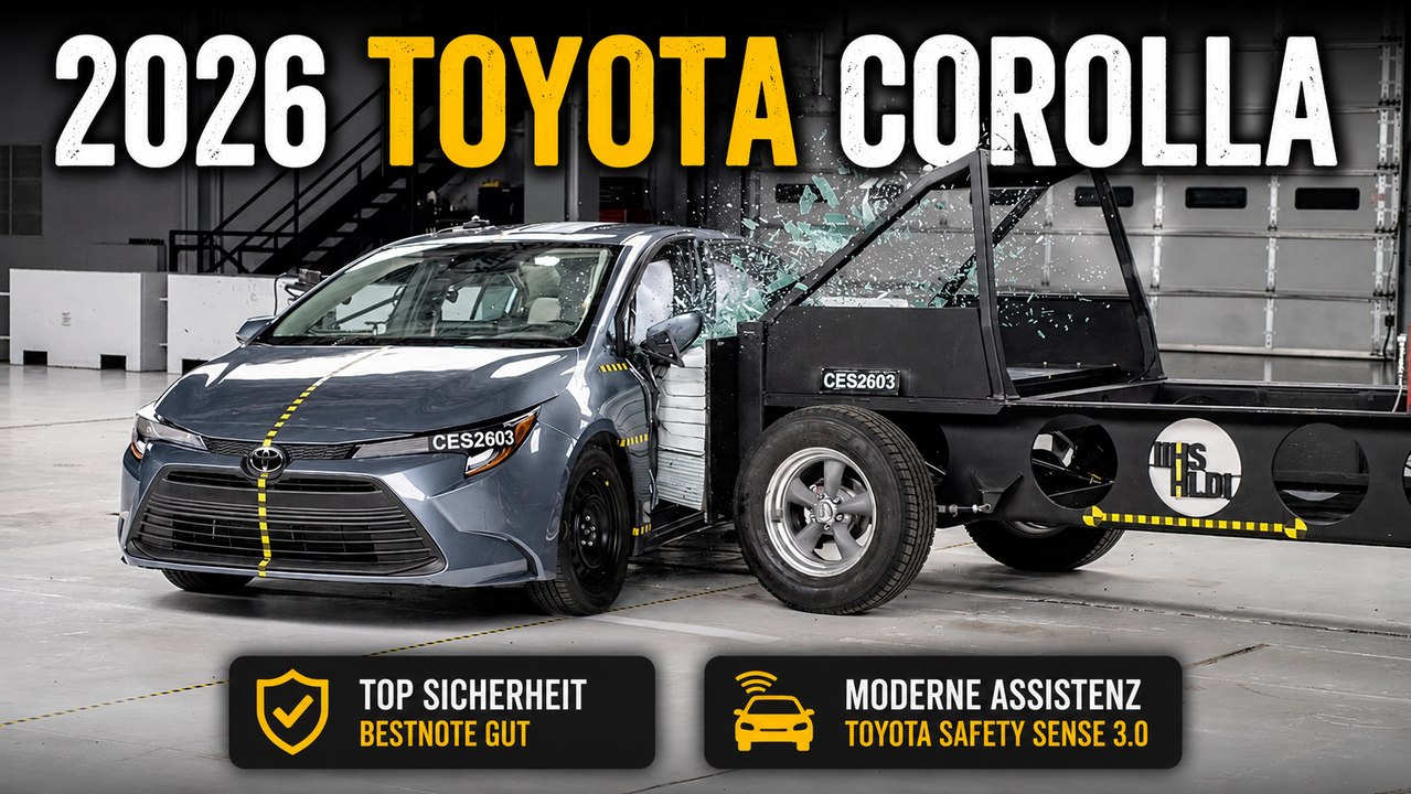 2026 Toyota Corolla IIHS Crashtest der Limousine analysiert