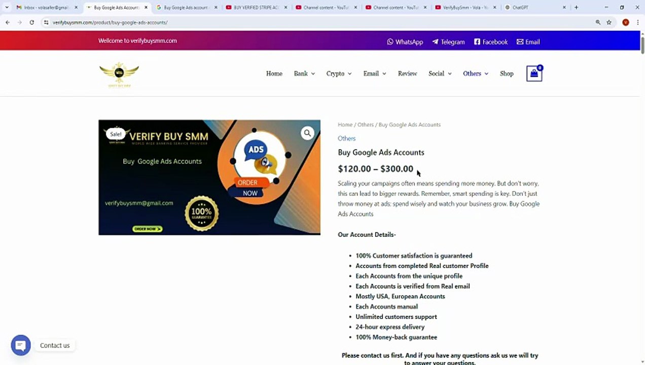 Buy Google Ads Accounts - 100% Best Usable & Verified ➥(Contact Us) ╰┈➤Telegram:@VERIFYBUYSMM ╰┈➤Whatsapp:+1 (929) 802-2279 Buy verified accounts with full kyc verification ✓╰┈➤︎ Contact Me Anytime: ✓╰┈➤︎⇒So order verified accounts from verifiybuysmm.com