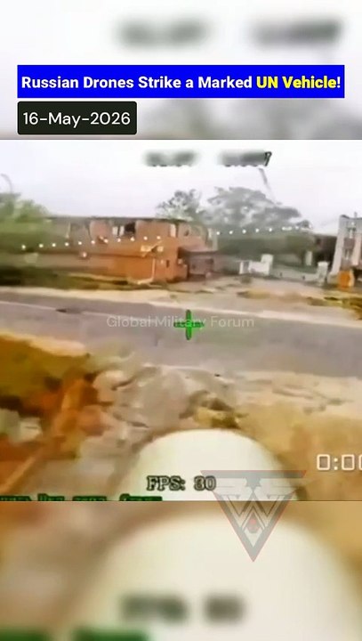 UN Convoy Targeted by Russian FPV Drone in Kherson