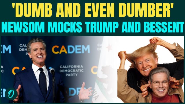 Newsom HUMILIATES Trump With ‘Dumb And Dumber’ Jab | Scott Bessent MOCKED In New Meme